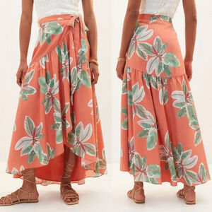 Anthropologie Hutch Printed Wrap Maxi Skirt Size Small NWT